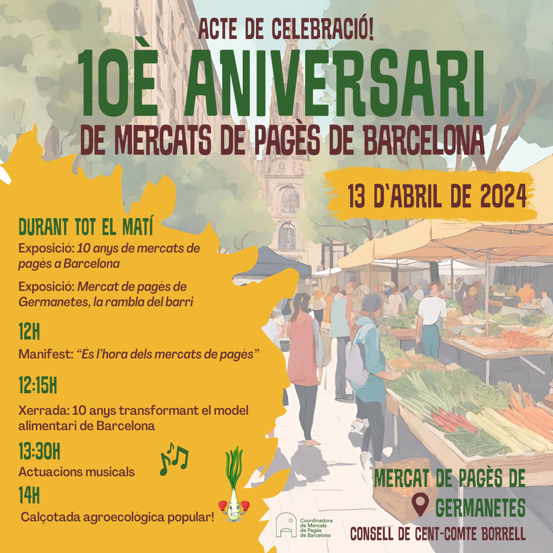 Els Mercats de Pagès de Barcelona fan 10 anys!