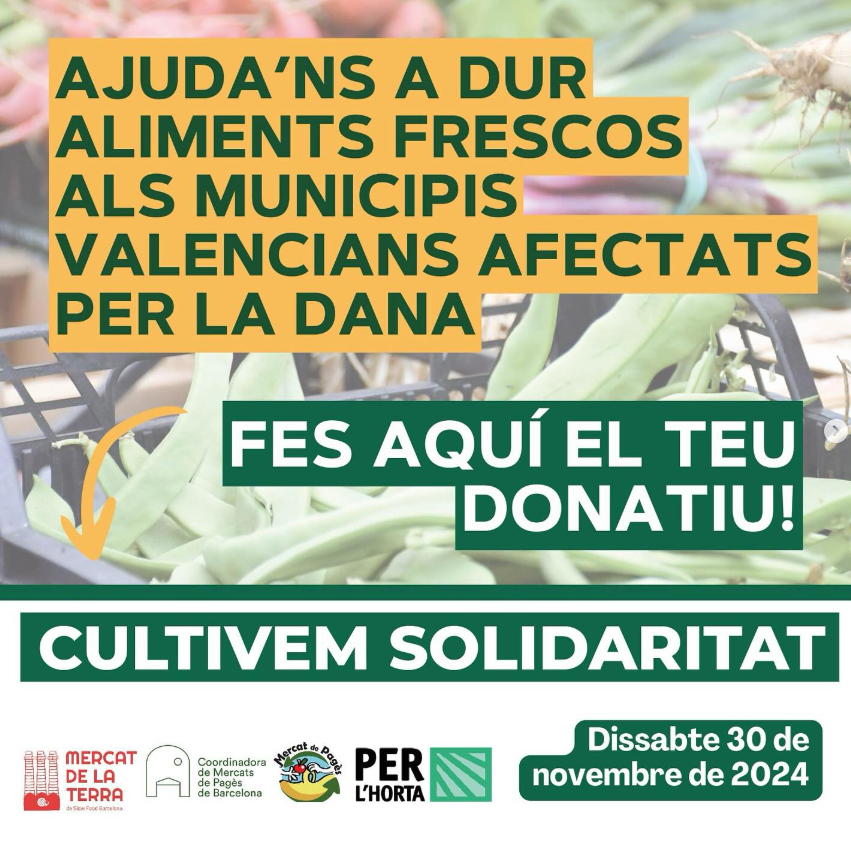 Crida dels mercats de pagès per proveir de productes frescos els municipis valencians afectats per la DANA